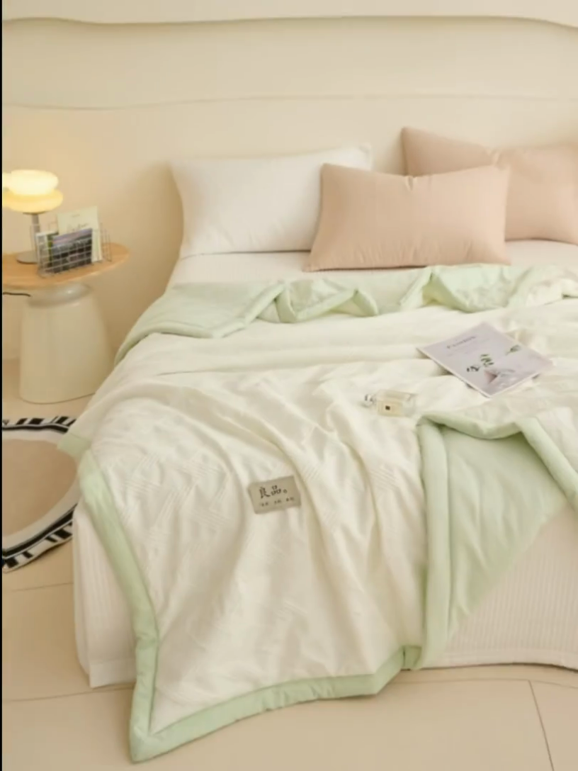 91家纺网 家纺一手货源 找家纺 （总）子由家居 2025新款针织菱形格提花大豆被被子被芯