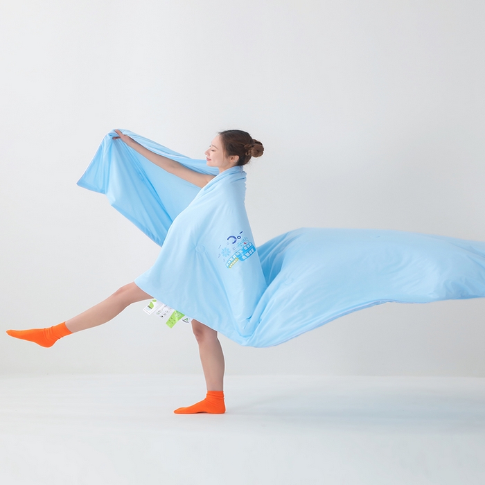 91家纺网 家纺一手货源 找家纺 优布加2025新款亲肤舒适凉感丝夏被夏凉被空调被 冰凉蓝色