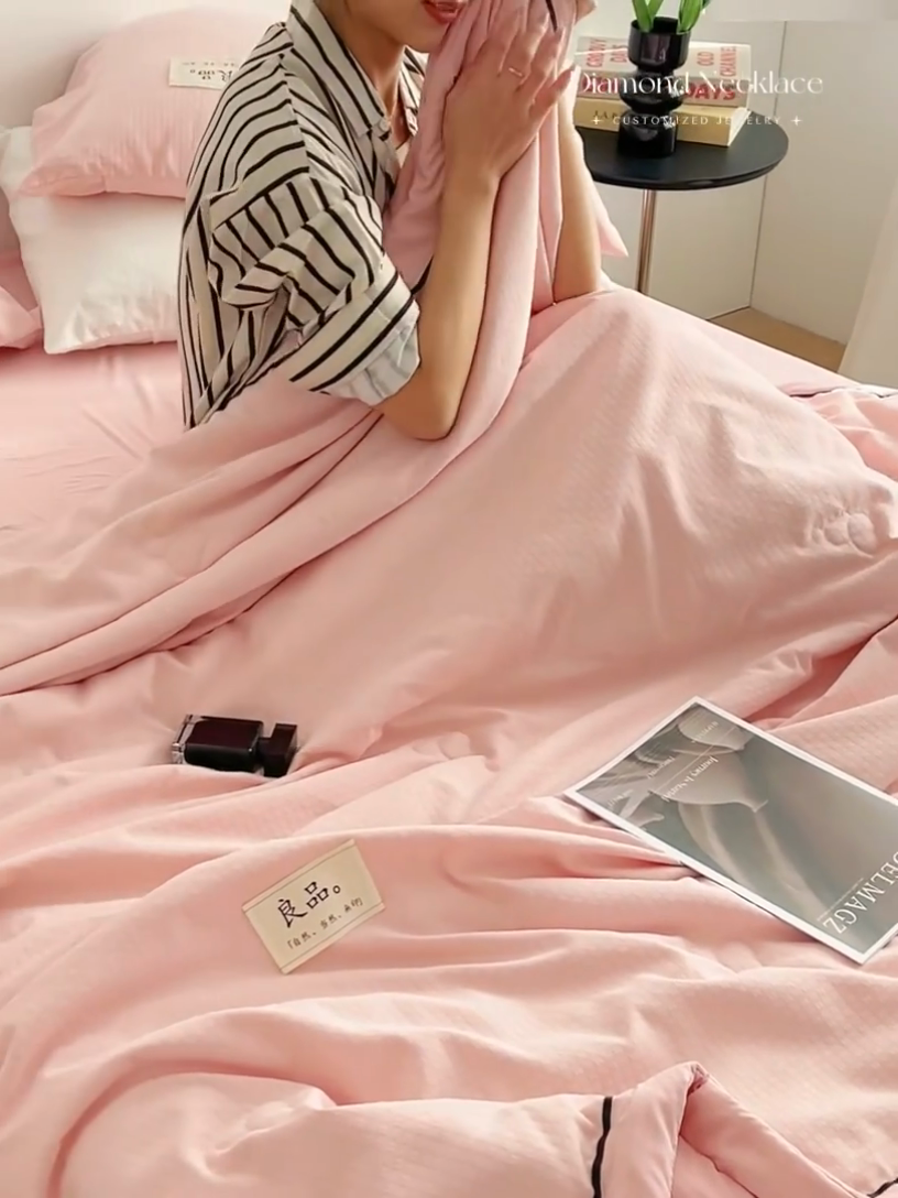 91家纺网 家纺一手货源 找家纺 子由家居 2025新款雪花棉提花大豆被被子被芯 雪花棉-浅粉