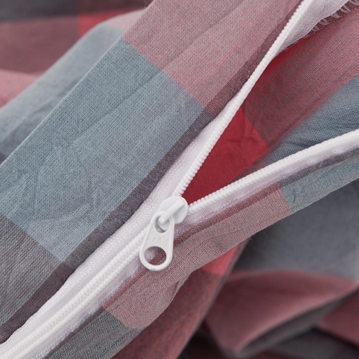 91家纺网 家纺一手货源 找家纺 润淳家居 2025新款A类全棉水洗棉四件套三件套 粉灰 中格