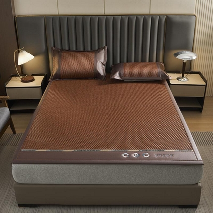 （总）鑫琪莱家纺 2025新款PE雪藤刺绣工艺款凉席