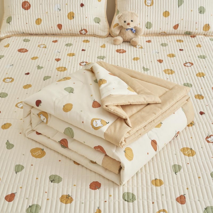 91家纺网 家纺一手货源 找家纺 子由家居 2025新款纯棉新疆棉花被被子被子 棉花被-南瓜