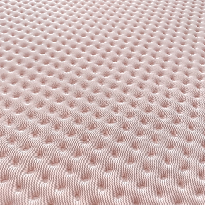 91家纺网 家纺一手货源 找家纺 眠势力 2025新款华夫格花边床笠豆豆凉席款夏季凉感床垫保护套 （提供买家秀） 奶油粉