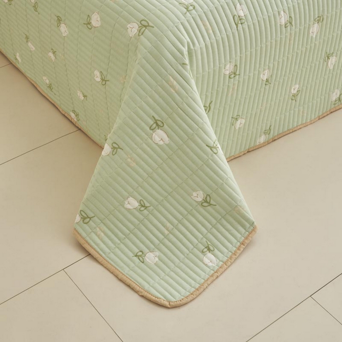 91家纺网 家纺一手货源 找家纺 子由家居 2025新款纯棉印花夹棉床盖 棉花被-新疆棉