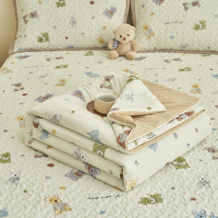 子由家居 2025新款凉感丝豆豆夏被四件套 凉感豆豆被-旺财