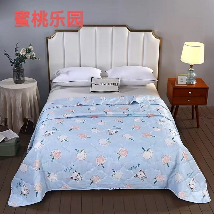 91家纺网 家纺一手货源 找家纺 富之纹家纺 2025新款钻石绒亲肤棉超声波夏被夏凉被空调被压花礼品直播引流爆款  蜜桃乐园