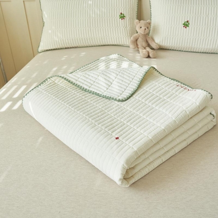 子由家居 2025新款水洗邹邹纱小清新床盖 床盖-圣诞树