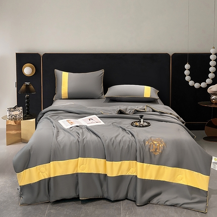 91家纺网 家纺一手货源 找家纺 （总）蕾诺家纺 2025新款水洗冰丝双拼亮钻夏被