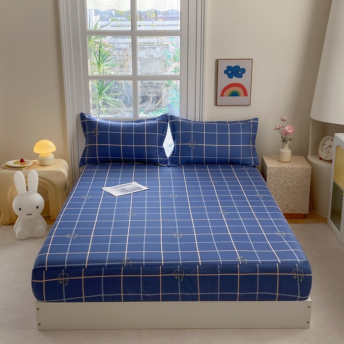 91家纺网 家纺一手货源 找家纺 凌云2025新款13372A类全棉床笠    似水流年