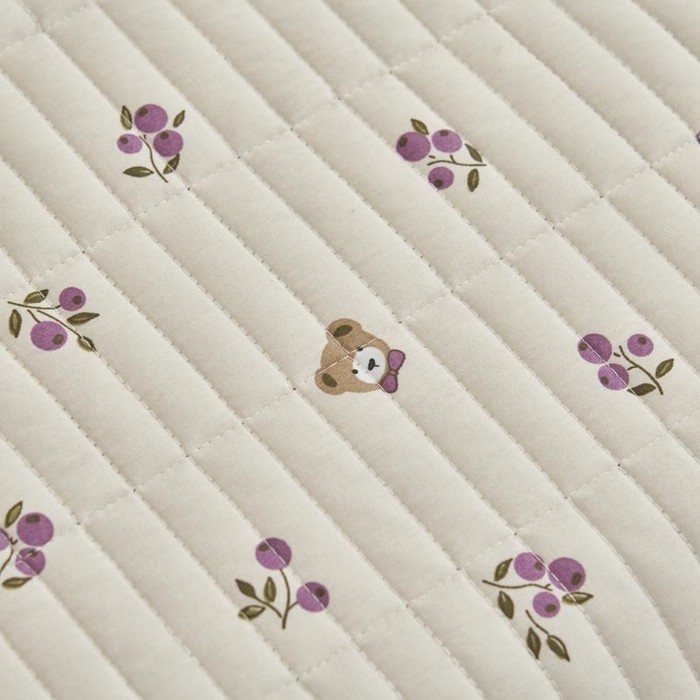 91家纺网 家纺一手货源 找家纺 子由家居 2025新款纯棉印花夹棉床盖 纯棉床盖-葡萄