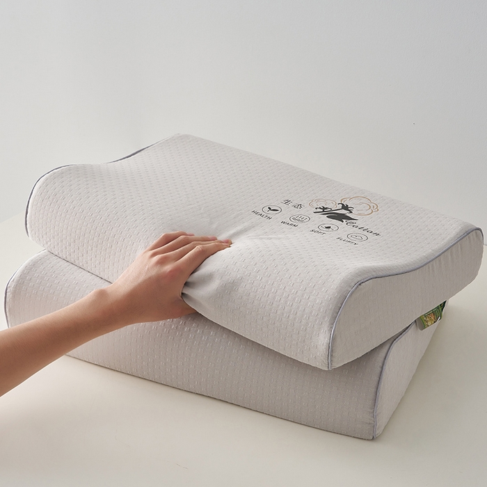 91家纺网 家纺一手货源 找家纺 沃兰国际 2025新款生态乳胶枕枕头枕芯 灰色颗粒