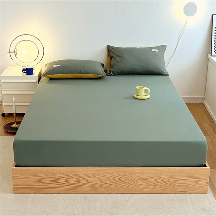 91家纺网 家纺一手货源 找家纺 （总）798家纺 2025新款全棉13070纯色双拼系列单床笠