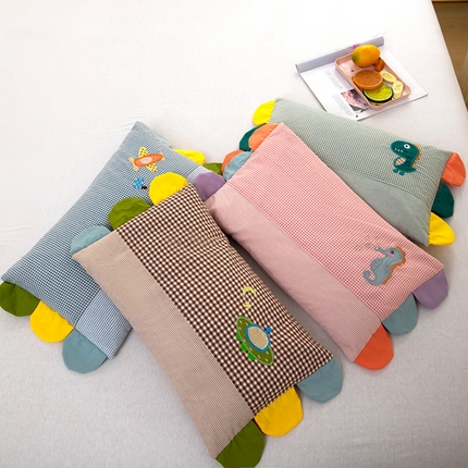 （总）枕之坊 2025年新款全棉卡通刺绣儿童荞麦枕  30*50