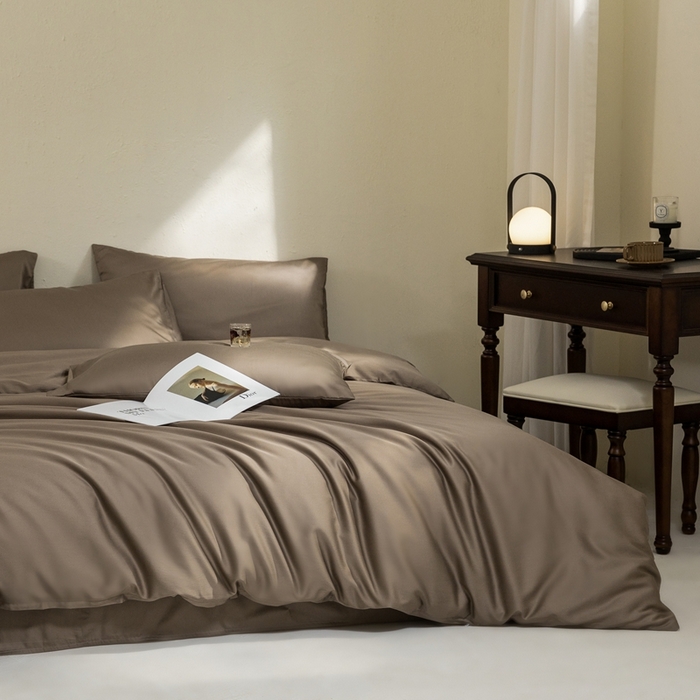 91家纺网 家纺一手货源 找家纺 121  2025新款亲肤柔软天丝棉四件套-小满春曲 慕斯