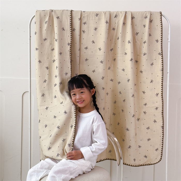 91家纺网 家纺一手货源 找家纺 （总）五月家纺 2025新款A类全棉双层纱布毯夏被毯盖毯双层纱浴巾毯