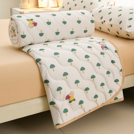 圣楚 2025新款A类针织棉夏被夏凉被 蘑菇小熊