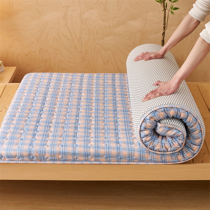 91家纺网 家纺一手货源 找家纺 艺博床垫 2025新款水洗棉棉花学生床垫 简兮蓝