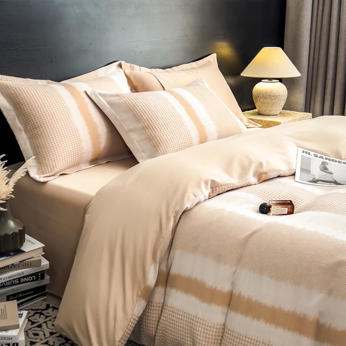 91家纺网 家纺一手货源 找家纺 倾慕家纺 2025新款60S提花全棉四件套 波格米