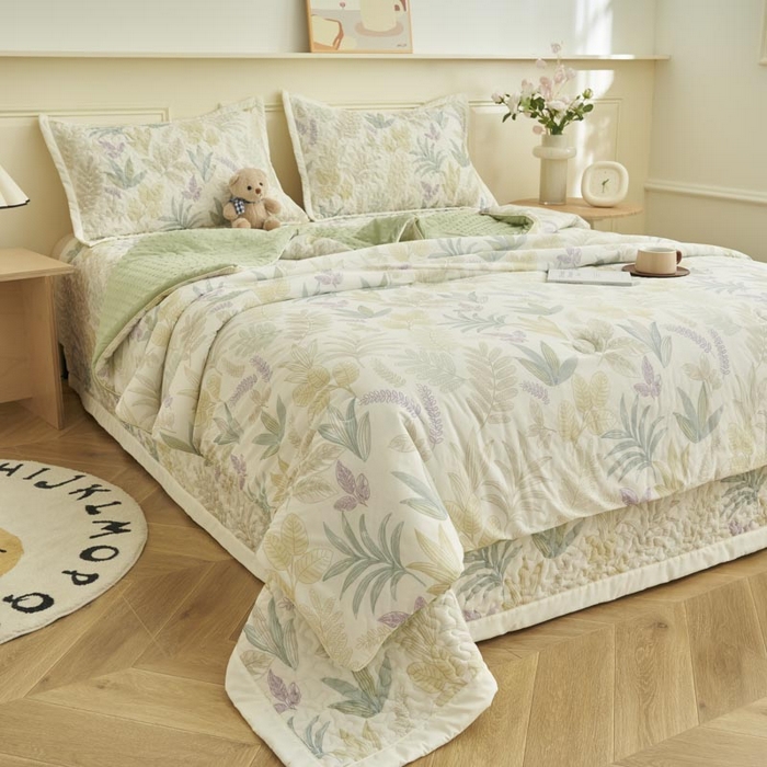 91家纺网 家纺一手货源 找家纺 子由家居 2025新款凉感丝豆豆夏被四件套 凉感豆豆被-连枝