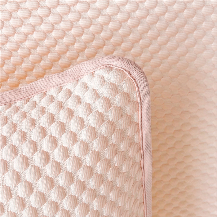 91家纺网 家纺一手货源 找家纺 喜居 2025新款无印风豆豆席宽边平席冰豆豆凉豆豆凉席 浅妃粉