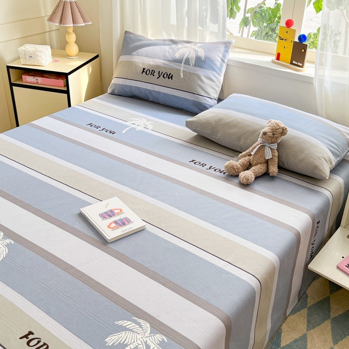 91家纺网 家纺一手货源 找家纺 莱通2025新款原棉老粗布床单 洛曼迪