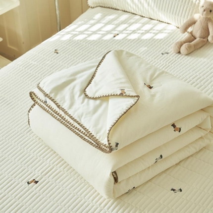 （总）子由家居 2025新款水洗邹邹纱小清新大豆纤维夏被被子被芯