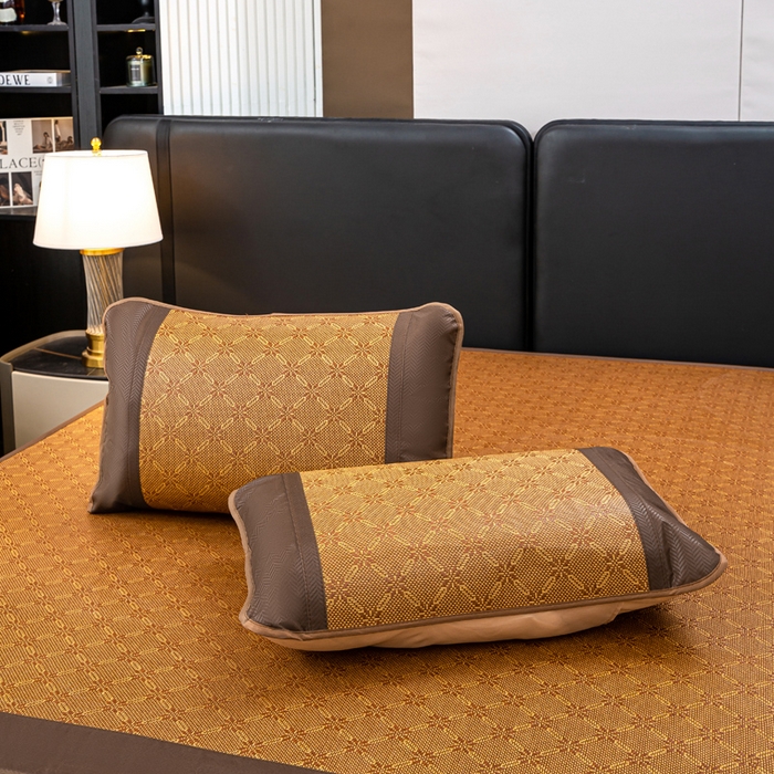 91家纺网 家纺一手货源 找家纺 81号家纺 2025新款古藤席三件套凉席三件套 古藤席-冰凌花