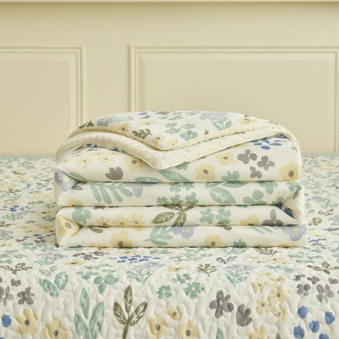 91家纺网 家纺一手货源 找家纺 子由家居 2025新款凉感丝豆豆夏被四件套 凉感豆豆被-四季如春