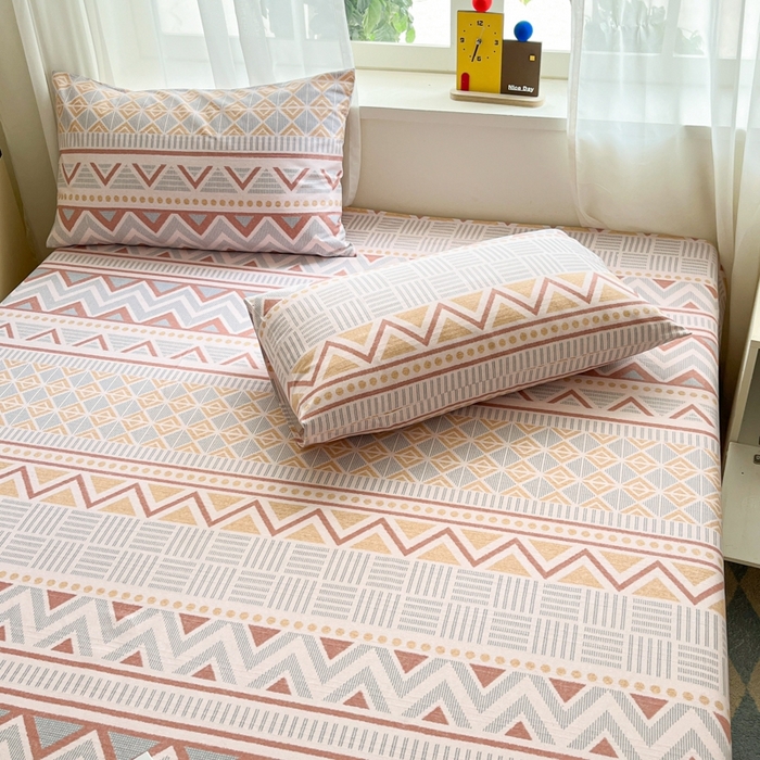 91家纺网 家纺一手货源 找家纺 莱通2025新款原棉老粗布床单 梦曼迪