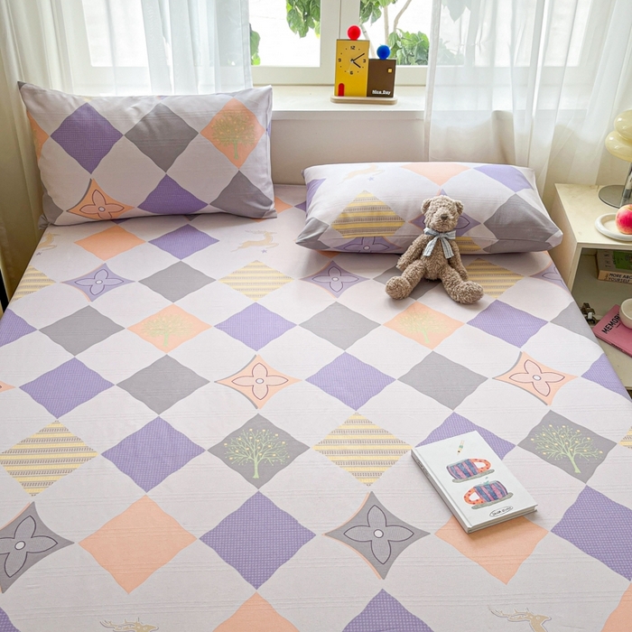 91家纺网 家纺一手货源 找家纺 莱通2025新款原棉老粗布床单 一路有你