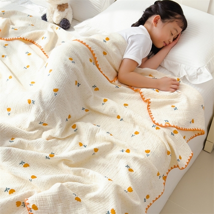 91家纺网 家纺一手货源 找家纺 （总）五月家纺 2025新款A类全棉双层纱布毯夏被毯盖毯双层纱浴巾毯