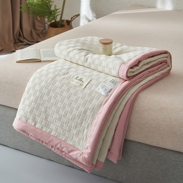 91家纺网 家纺一手货源 找家纺 子由家居 2025新款良品格大豆纤维夏被被子被芯 良品格-纱粉