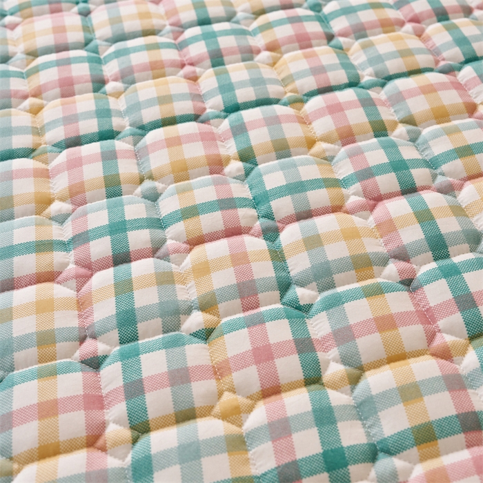 91家纺网 家纺一手货源 找家纺 艺博床垫 2025新款水洗棉棉花学生床垫 冰淇淋格