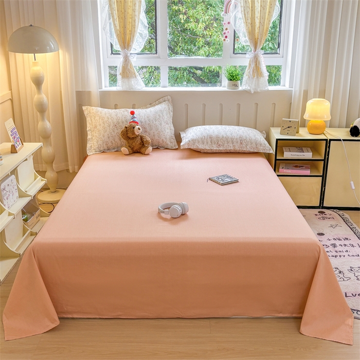 91家纺网 家纺一手货源 找家纺 大吉 2025新款100全棉纯棉喷气小清新被套四件套纯棉三件套床笠四件套单被套单枕套 花园兔