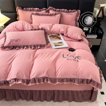 91家纺网 家纺一手货源 找家纺 （总）找底底 2025新款亲肤舒适云朵棉刺绣四件套