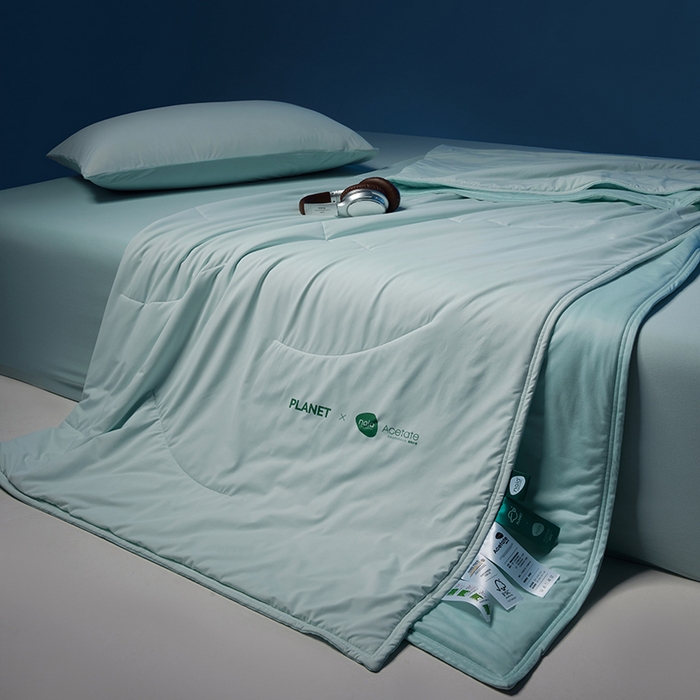 91家纺网 家纺一手货源 找家纺 莱福仕家纺 2025新款酣睡星球双面凉感夏被被子被芯 凉感夏被-山野青