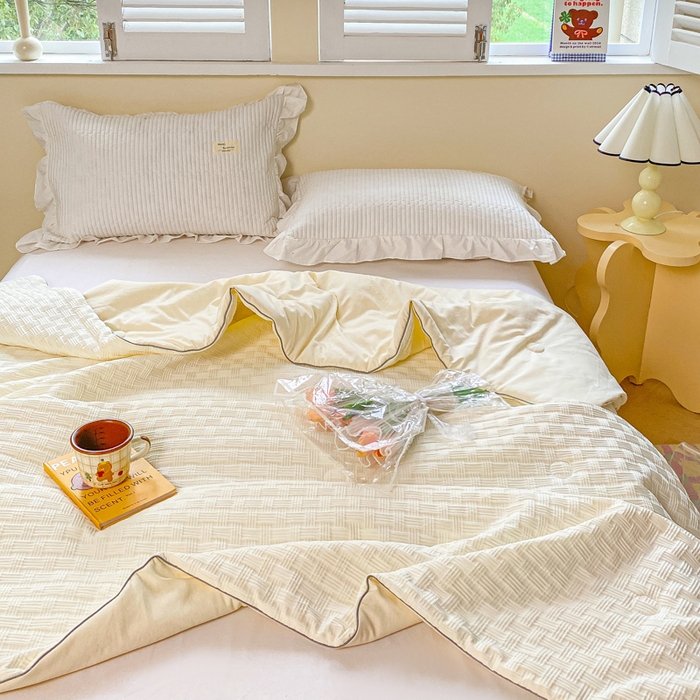 91家纺网 家纺一手货源 找家纺 （总）左右家纺 2025新款华夫格大豆夏被被子被芯