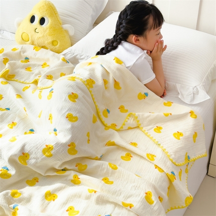 91家纺网 家纺一手货源 找家纺 （总）五月家纺 2025新款A类全棉双层纱布毯夏被毯盖毯双层纱浴巾毯