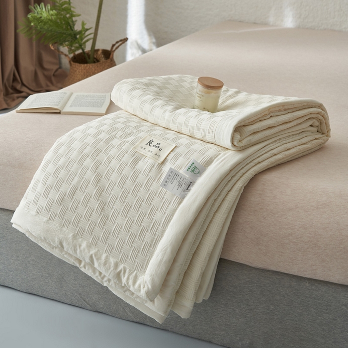 91家纺网 家纺一手货源 找家纺 子由家居 2025新款良品格大豆纤维夏被被子被芯 良品格-米白