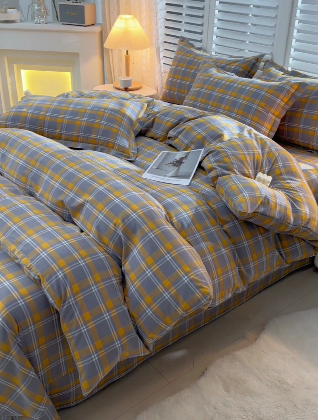 91家纺网 家纺一手货源 找家纺 润淳家居 2025新款A类全棉水洗棉四件套三件套 芳华 黄