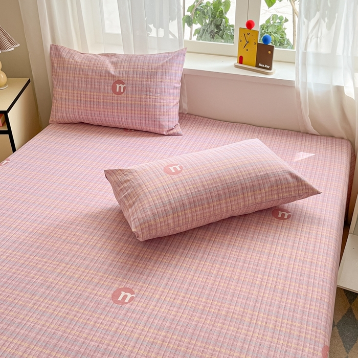 91家纺网 家纺一手货源 找家纺 莱通2025新款原棉老粗布床单 格境