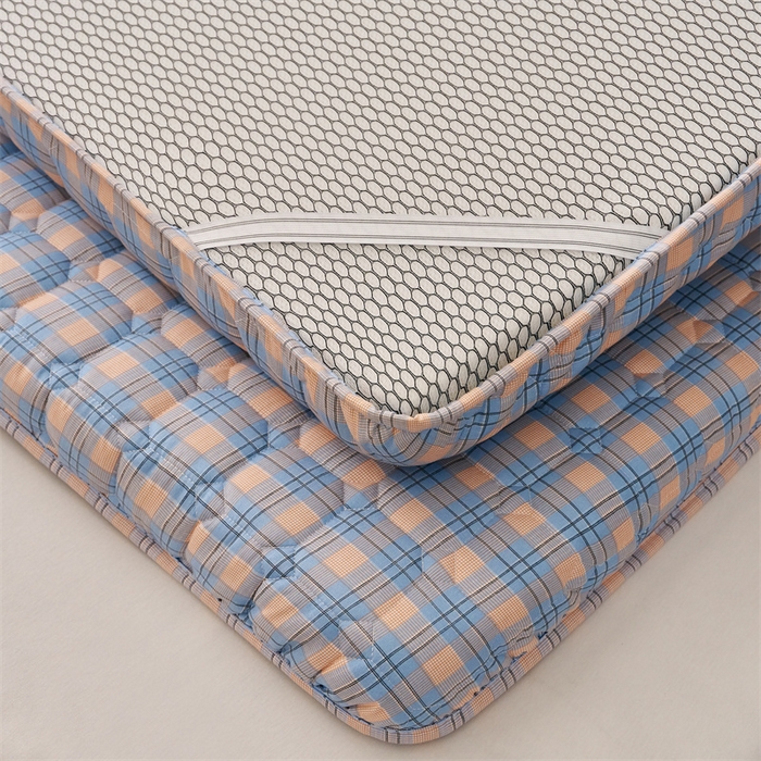 91家纺网 家纺一手货源 找家纺 艺博床垫 2025新款水洗棉棉花床垫成人款 简兮蓝