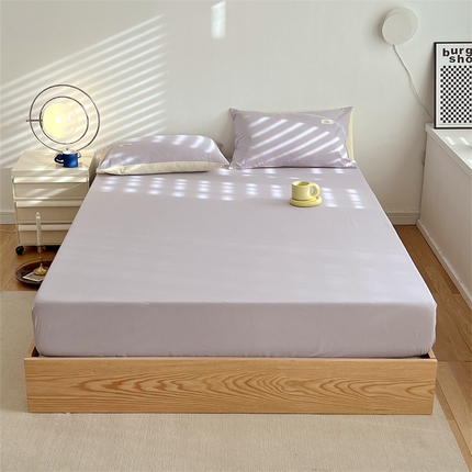 91家纺网 家纺一手货源 找家纺 （总）798家纺 2025新款全棉13070纯色双拼系列单床笠