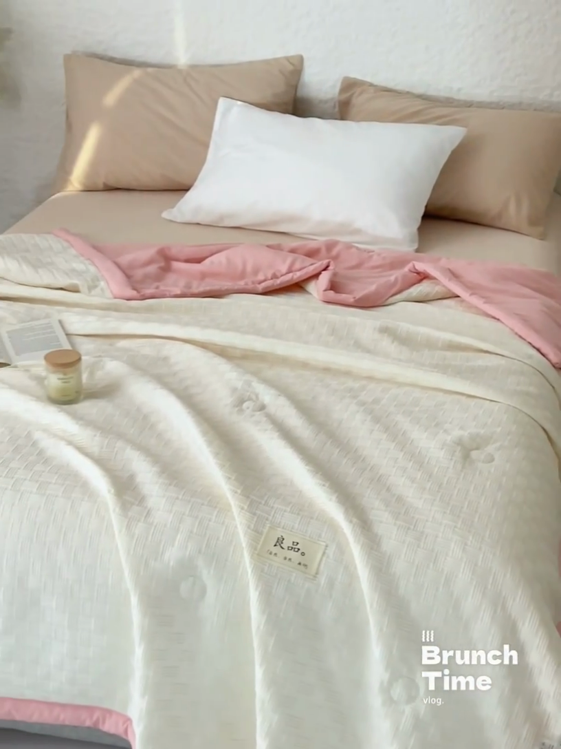 91家纺网 家纺一手货源 找家纺 子由家居 2025新款良品格大豆纤维夏被被子被芯 良品格-纱粉