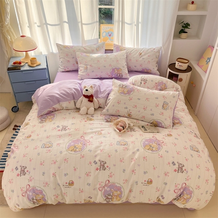 91家纺网 家纺一手货源 找家纺 （总）798家纺 2025新款全棉13370卡通印花四件套