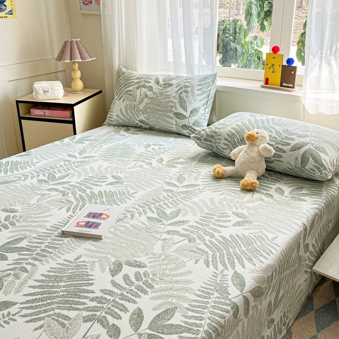 91家纺网 家纺一手货源 找家纺 莱通2025新款原棉老粗布床单 叶青春