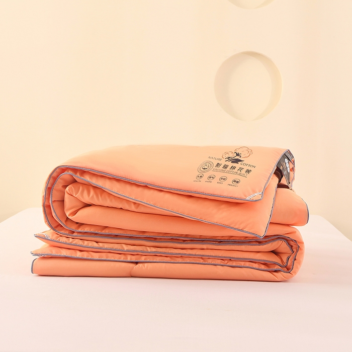 91家纺网 家纺一手货源 找家纺 优布加2025新款亲肤舒适棉花夏被夏凉被空调被 活力橙