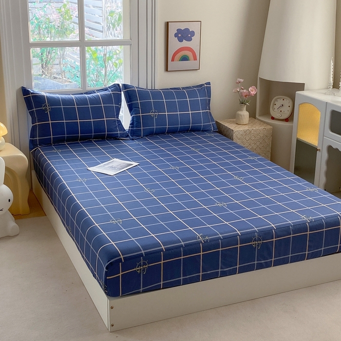 91家纺网 家纺一手货源 找家纺 凌云2025新款13372A类全棉床笠    似水流年