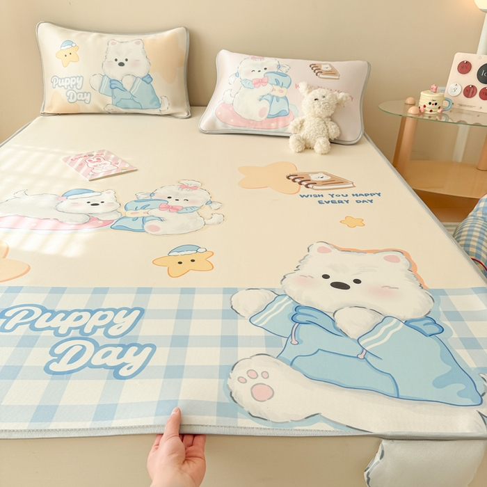 91家纺网 家纺一手货源 找家纺 慕尚家纺 2025新款凉感卡通工艺席 圆满