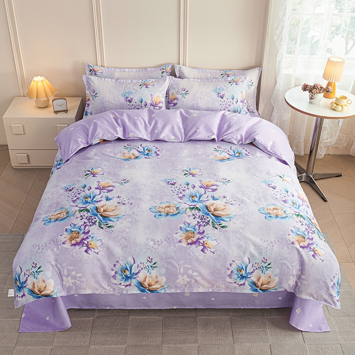 91家纺网 家纺一手货源 找家纺 （总）爱诗诺 2025加厚生态棉磨毛四件套高克重植物羊绒单被套大量现货